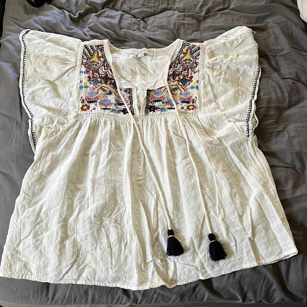 Loft peasant blouse